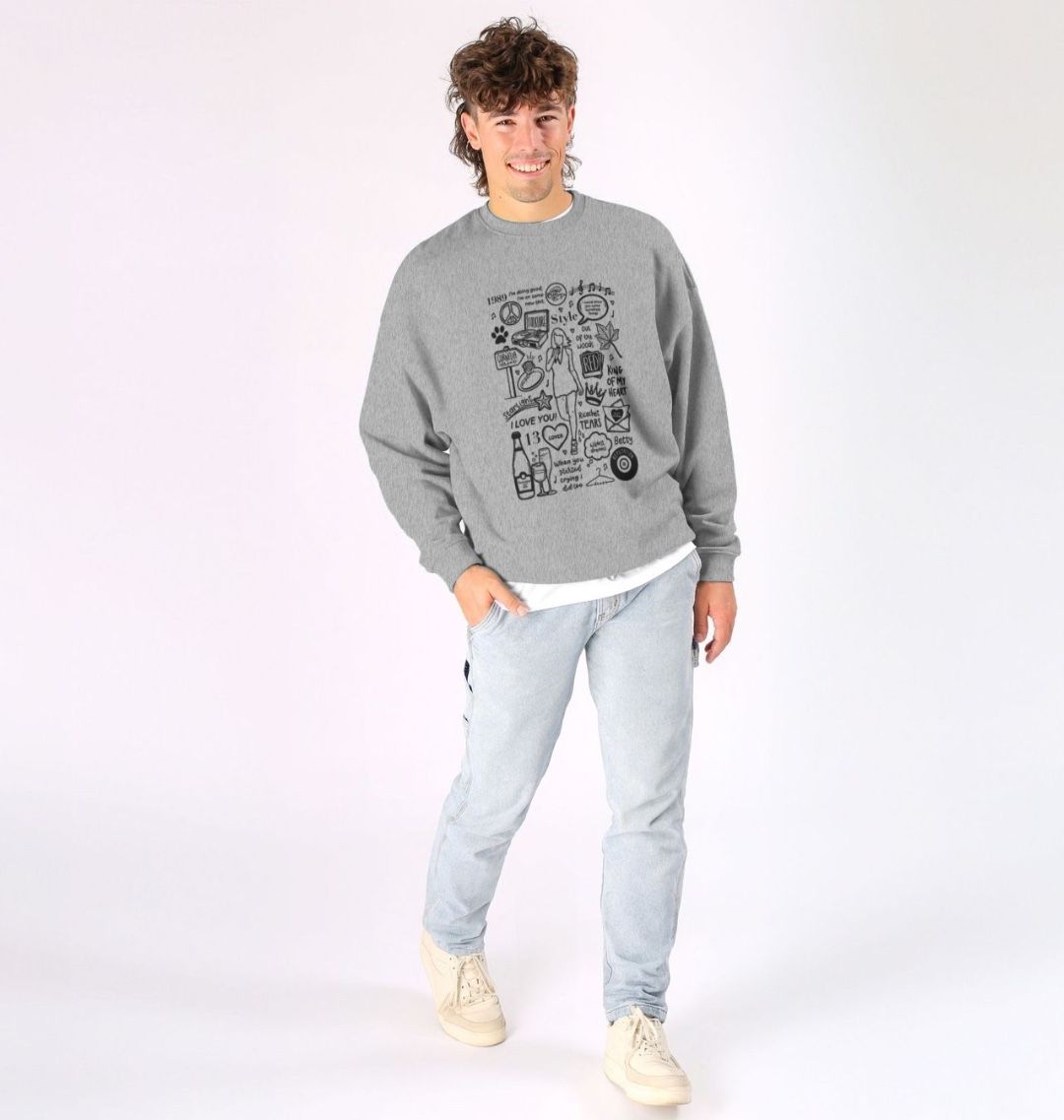 Taylor Swift Initials Unisex Oversized Sweatshirt