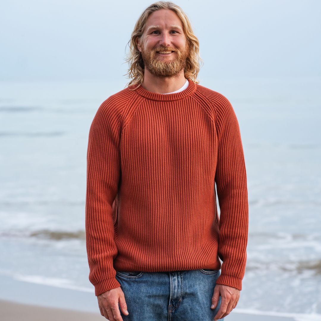 Men's Knitted Jumper Chunky Cotton Fisherman Rapanui