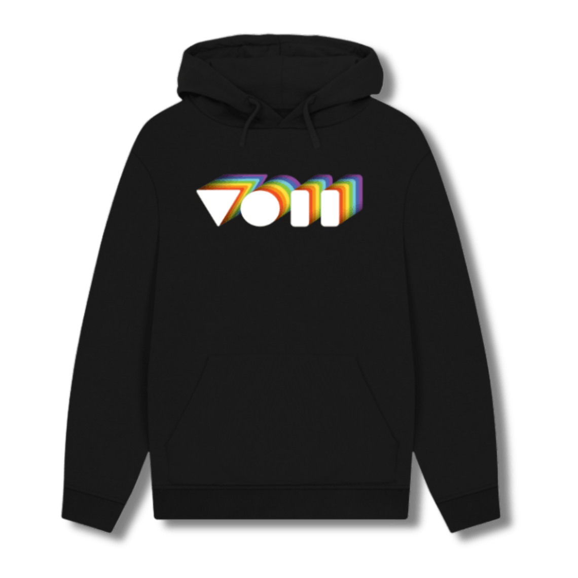 Above Average Clothing hoodie featuring the rainbow VON logo