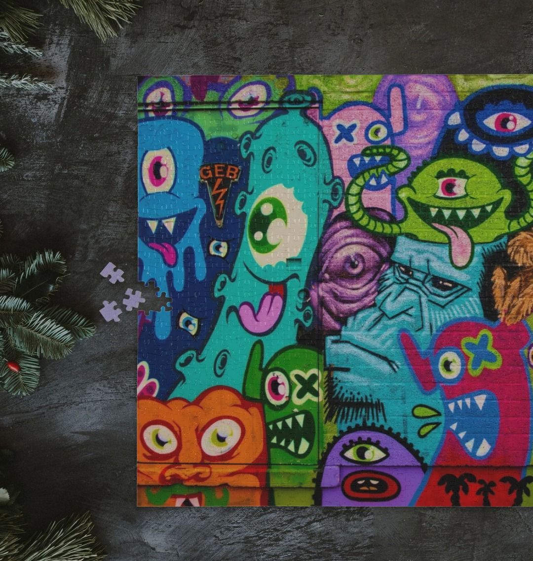 Colourful Monsters - 1,000 piece graffiti puzzle