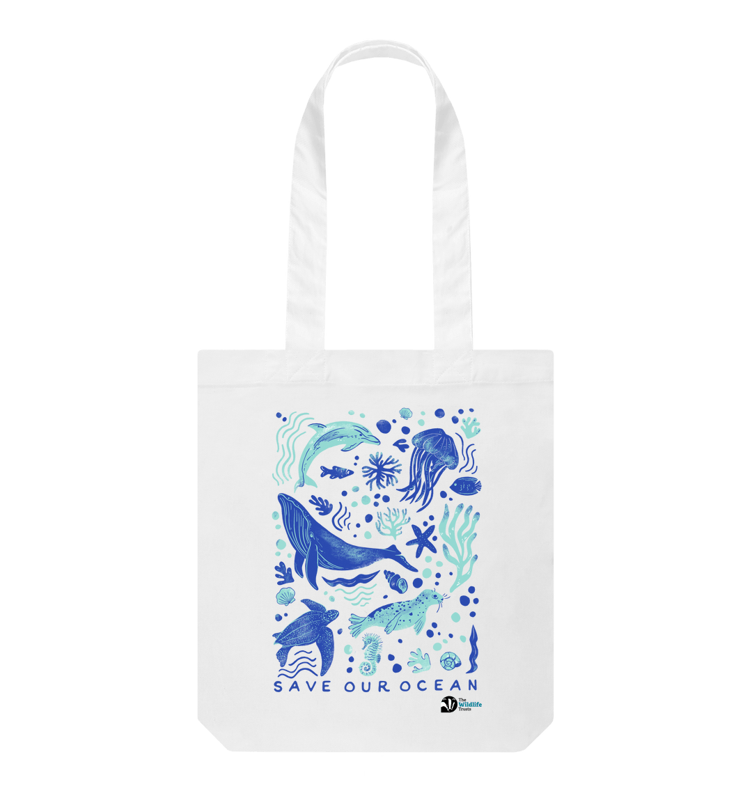 Sea Animals Motivational Tote Bag - "I CAN AND I WILL" Marine Biologist Gift Bag 13x9 Inches