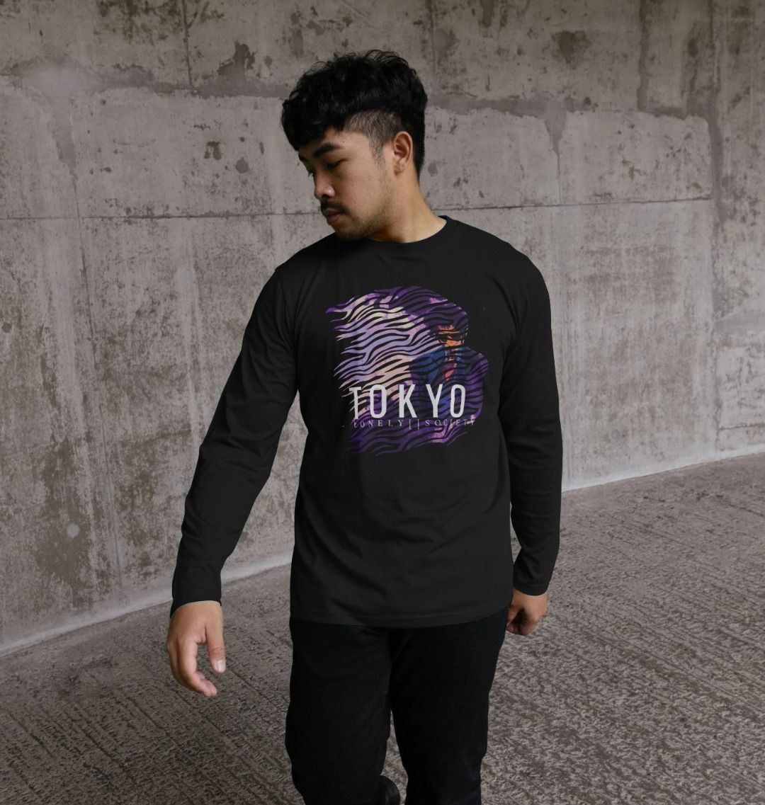 ミュージシャン the GazettE LONG SLEEVE TEE / PURPLE Tokyo Purple - Streetwear Long Sleeve Graphic Tee