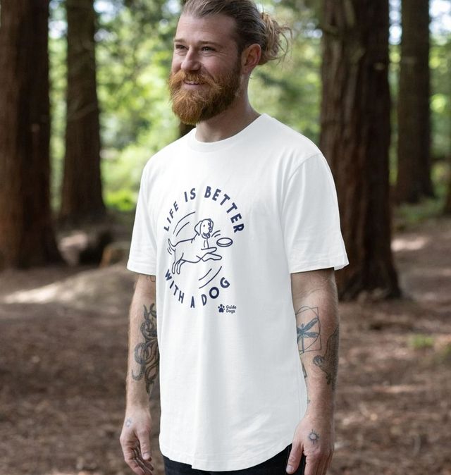 T-shirt 'Life Is Good But A Dog Make It Great' - Marque Marlboro - Taille XL - Blanc - Neuf Sans étiquettes