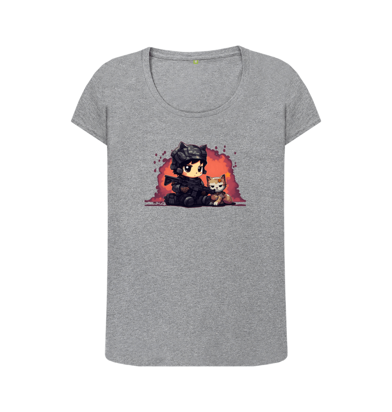 Woman's Kawaii Style Camping Girl Sniper T-Shirt