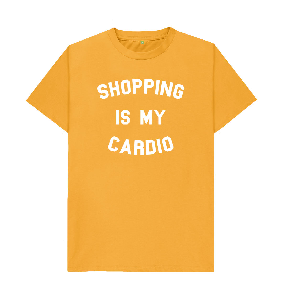 Your Dad Is My Cardio Gym Humor Sarcasm Men Women (ON BACK) T- Shirt