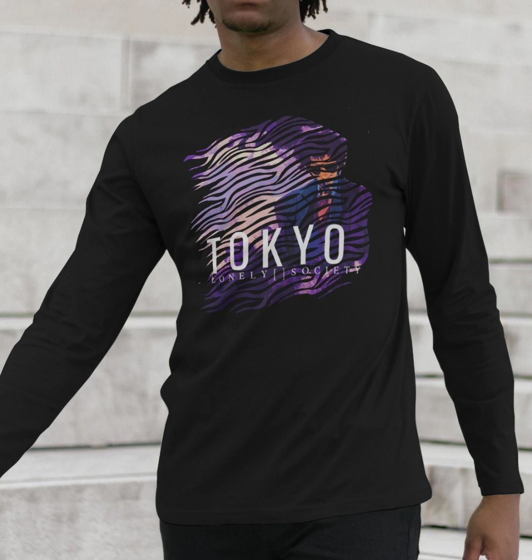 ミュージシャン the GazettE LONG SLEEVE TEE / PURPLE Tokyo Purple - Streetwear Long Sleeve Graphic Tee