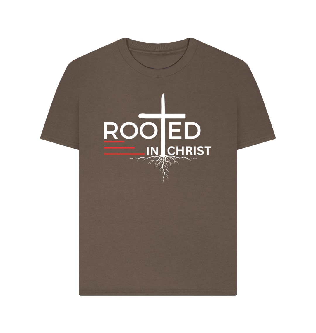Colossians 2:7 - Rooted in Christ Organic cotton Women's T-Shirt