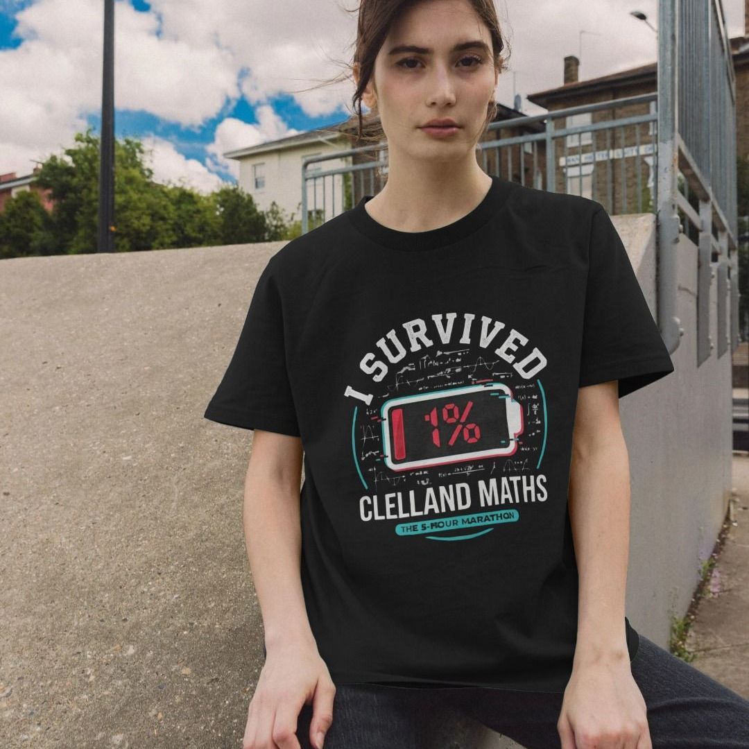 I Survived Clelland Maths T-Shirt (F)