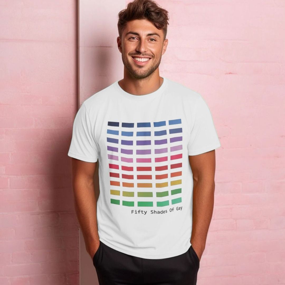 Fifty Shades of Gay T-Shirt Funny Gay Pride Top Shirtbox