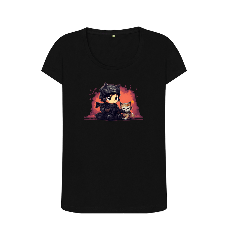 Woman's Kawaii Style Camping Girl Sniper T-Shirt
