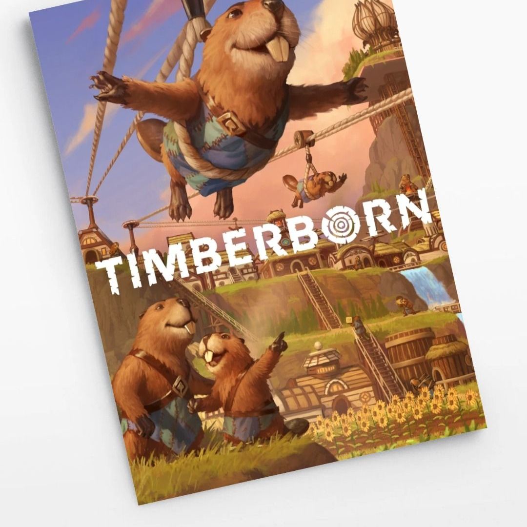 Timberborn Poster: Ziplines & Tubeways (Vertical)