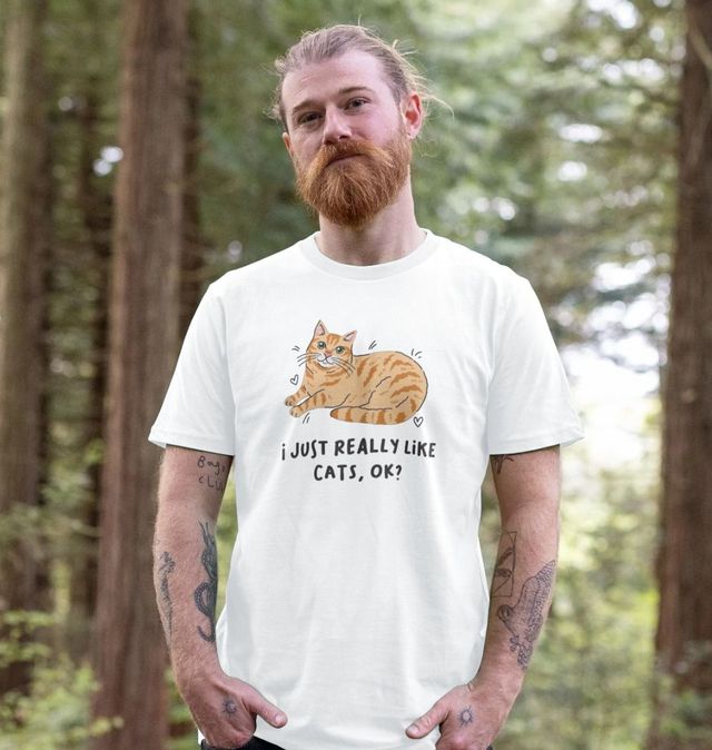 T-shirt Bébé "I Just Really Like Cats OK" - Marque Old Glory, Gris, Taille Toddler
