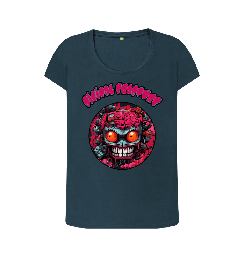 Women's Limited Edition Skull Bot Happy Head T-Shirt