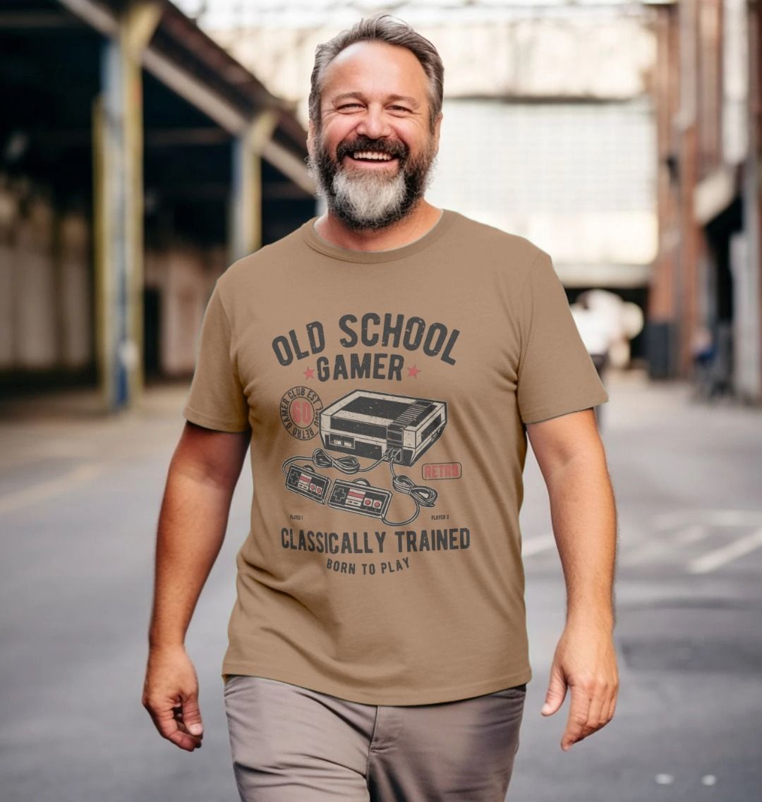 Vintage Gamer T-Shirt Herren – 'Game Over' Design, 100% Baumwolle, Siebdruck, Größen S-XXXL