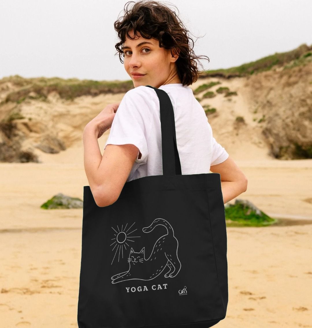 Yoga Cat Large Tote Bag | Official Cats Protection Shop