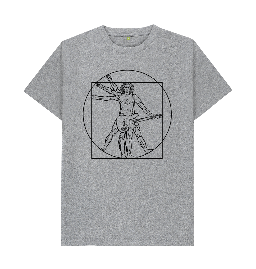 Vitruvian Guitarist T-Shirt Funny Rock Tee Shirtbox