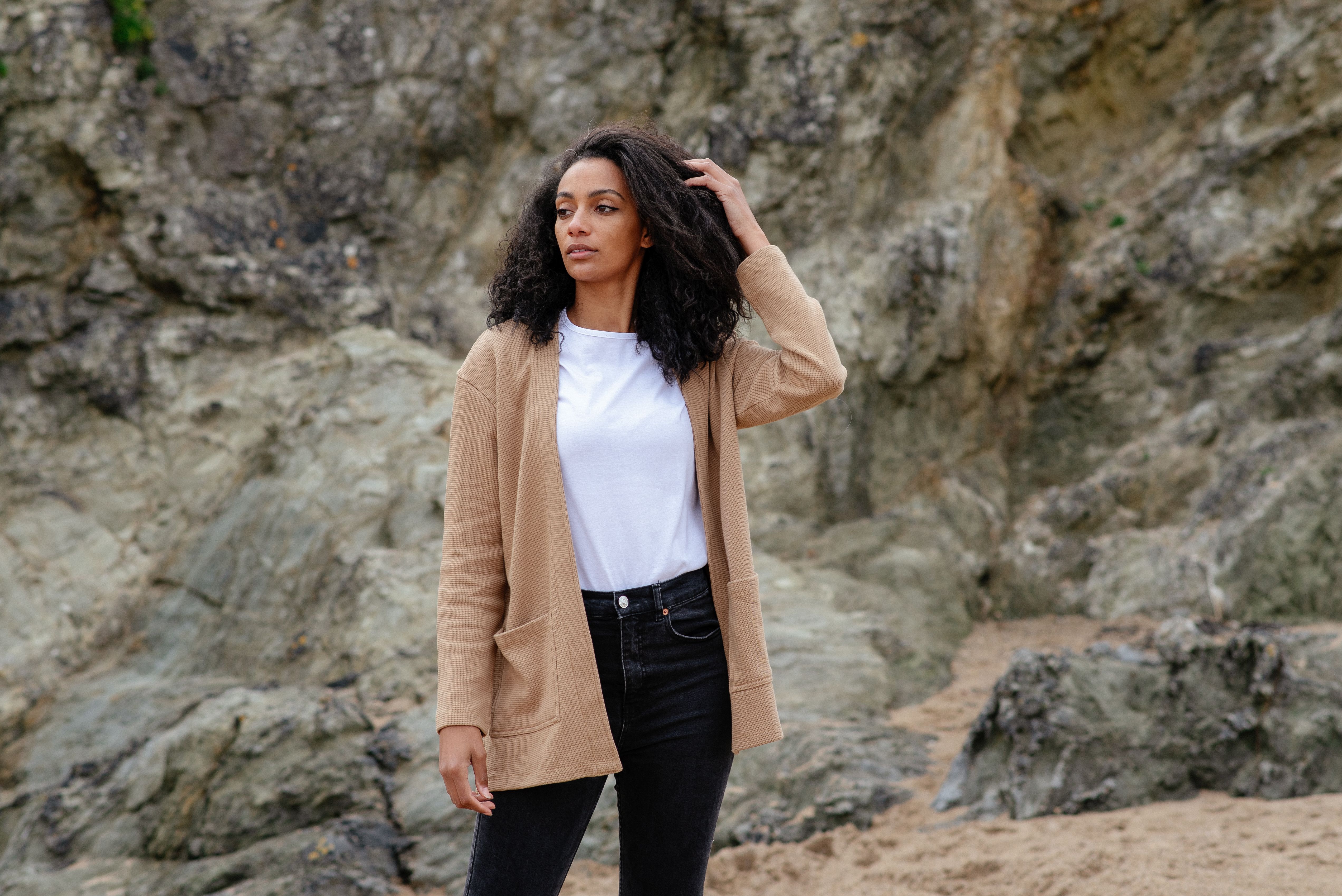 Waffle Knit Cardigan | Sustainable Knitwear | Rapanui