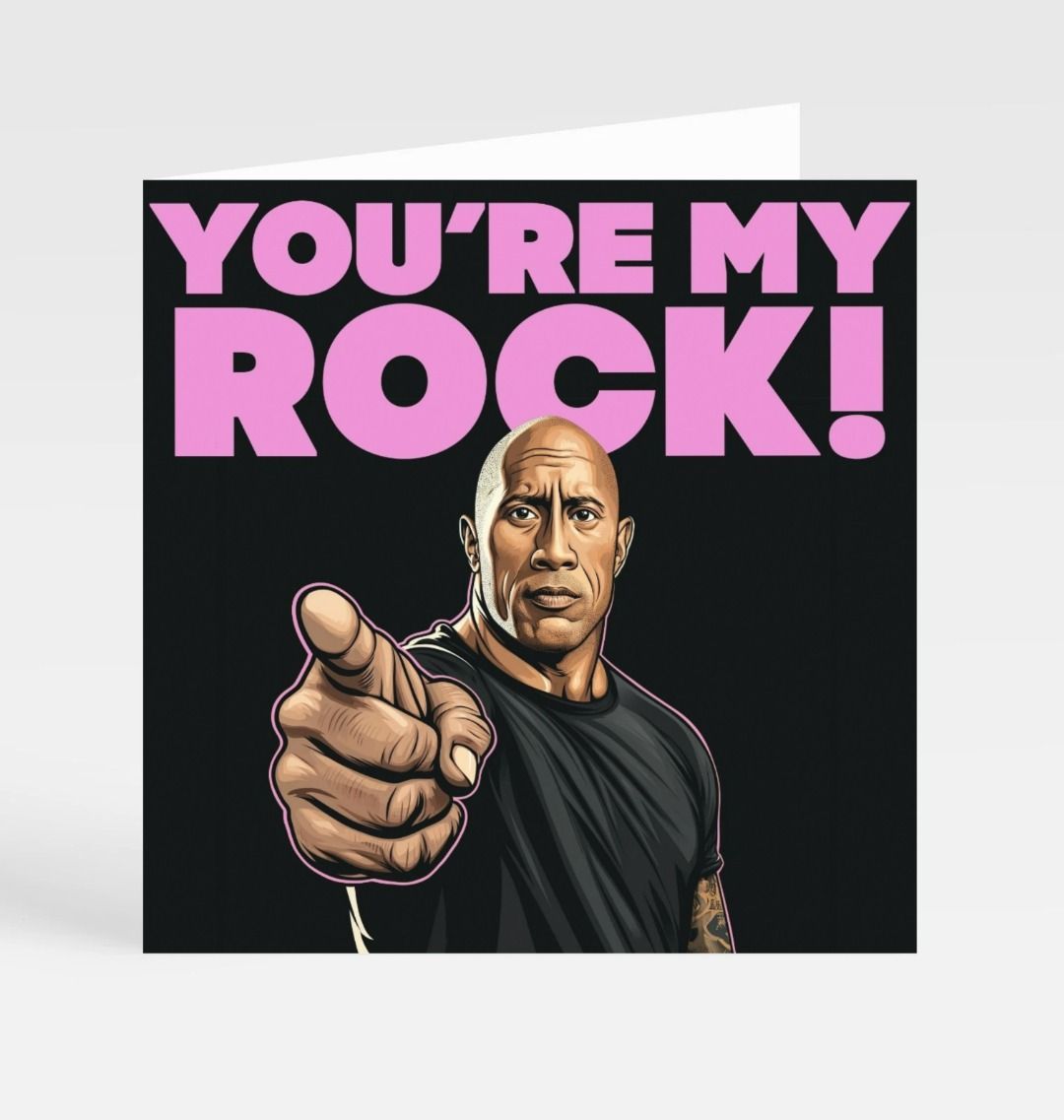 The Rock Greetings Card | You're My Rock Card | Shirtbox