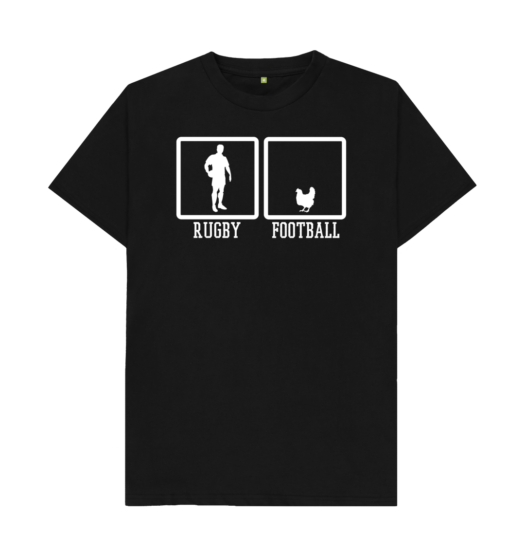 Funny Rugby T-Shirt Rugby vs Football Shirtbox