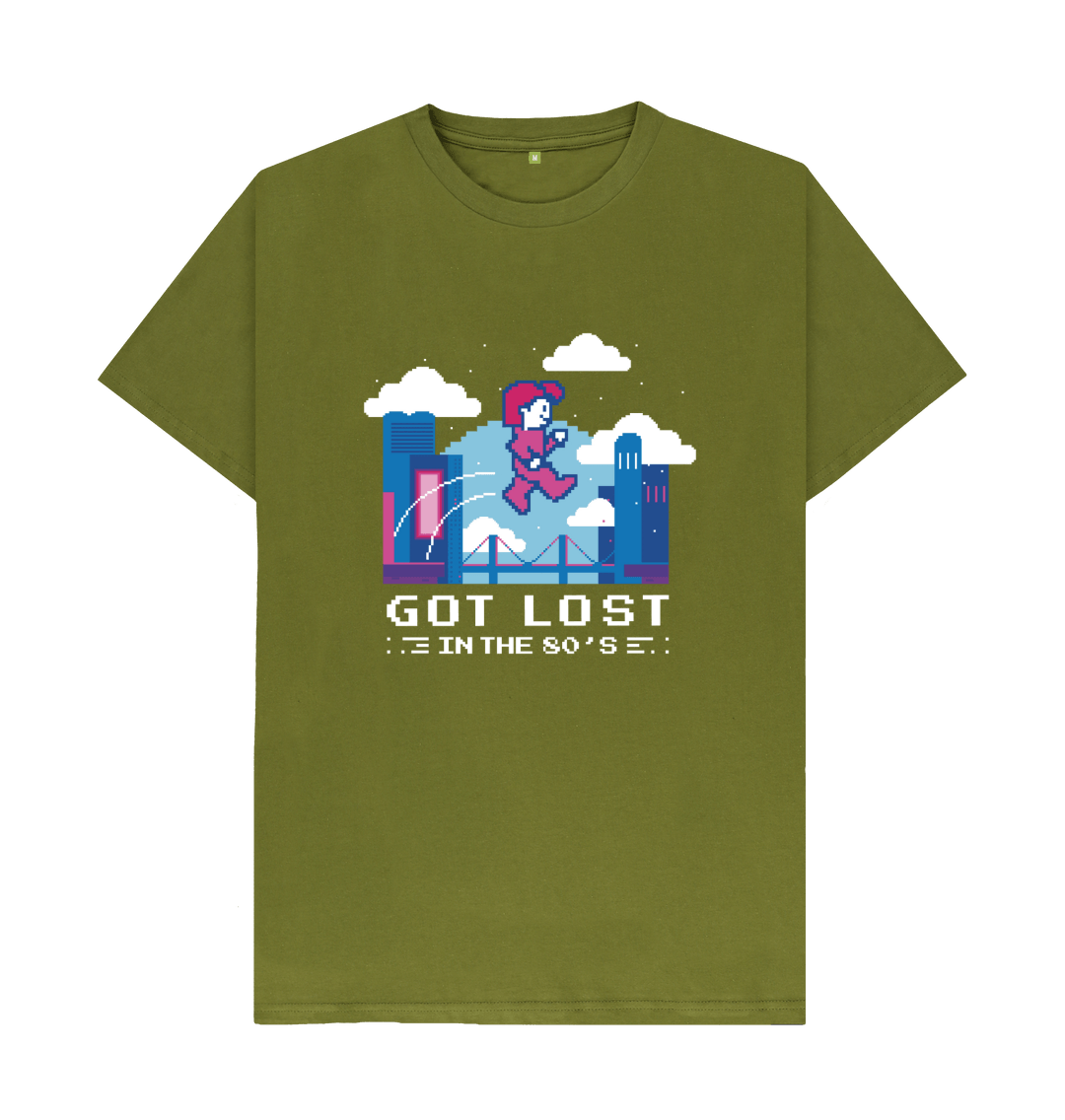 Men's T-Shirt Pixel Art Gaming Get Lost in the 80's