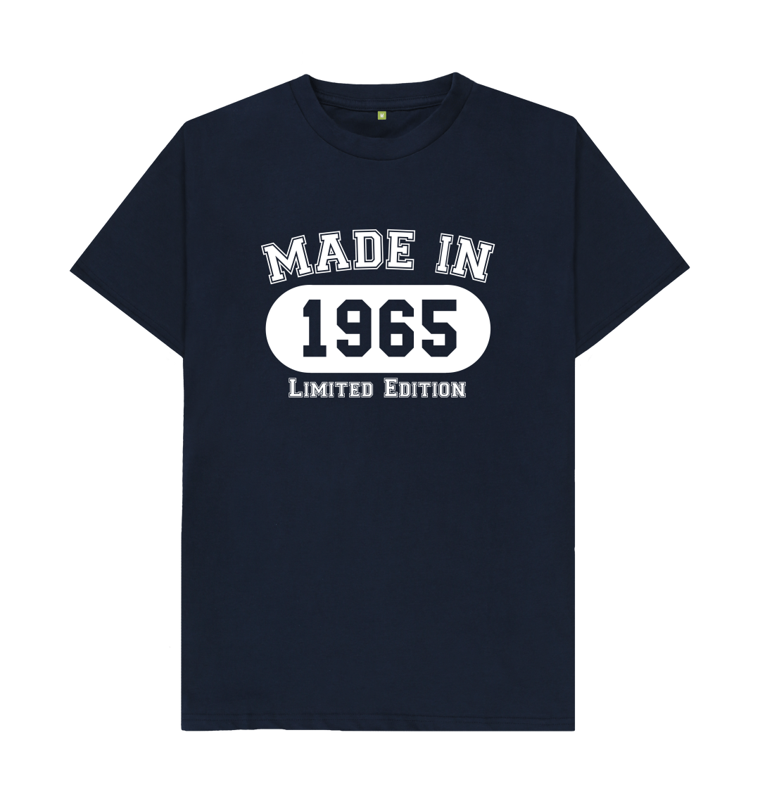 Maglietta Compleanno 1965 - Uomo - Blu Royal - Taglie Forti XXXL - Idea Regalo Per Nati Nel 1965