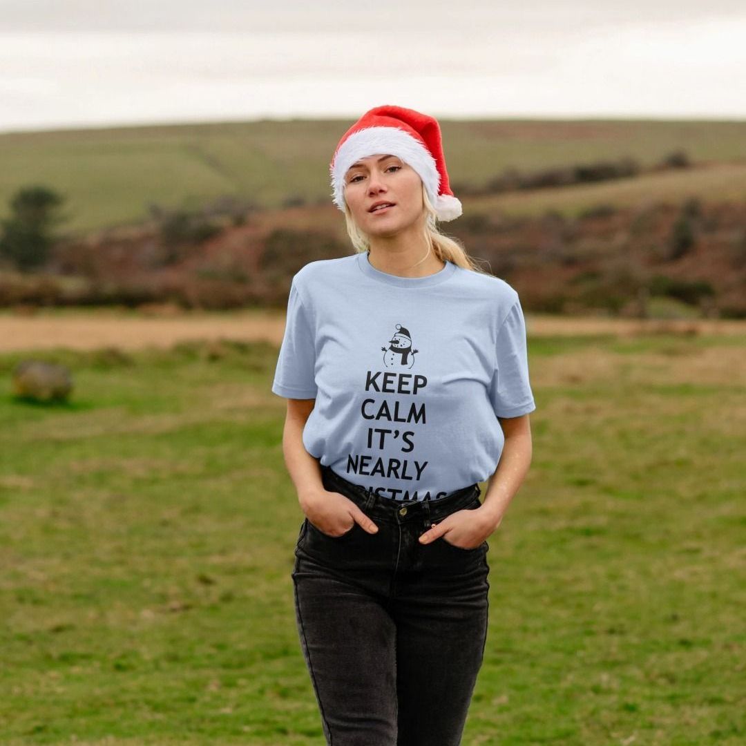 T-Shirt Uomo Keep Calm And Merry Christmas – 100% Cotone – Fruit Of The Loom – Taglie Regular - 6