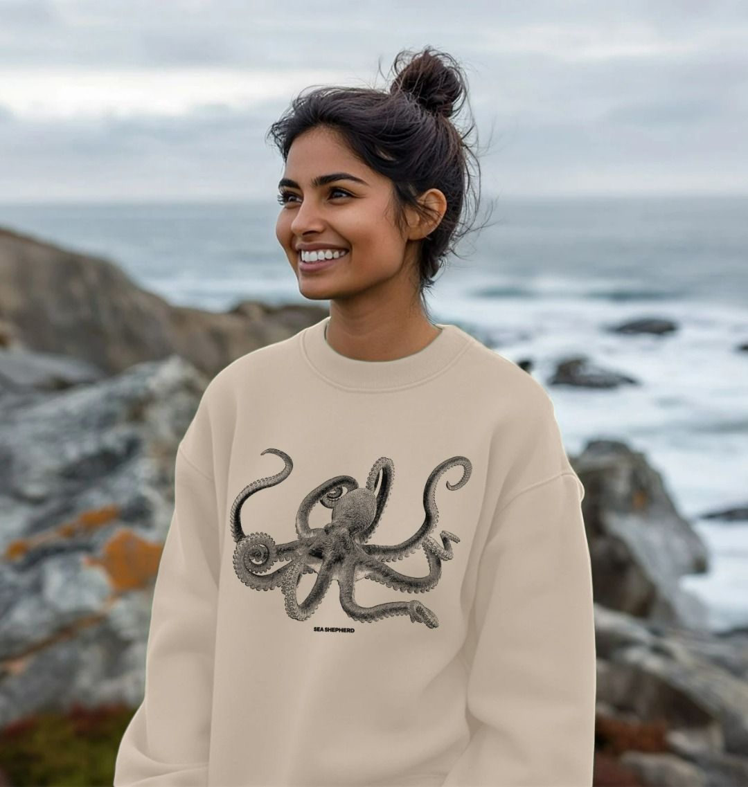Women's Octopus Oversized Jumper | Sea Shepherd