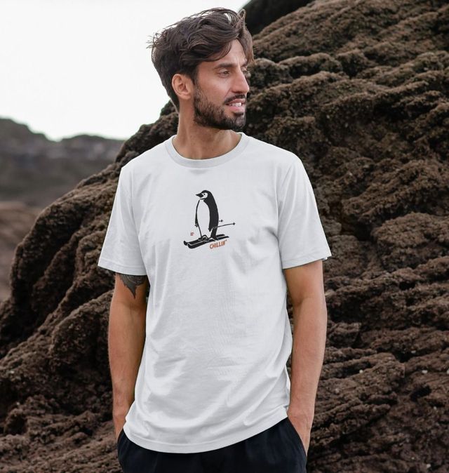 Penguin T Shirt Skiing Penguin Tee Rapanui