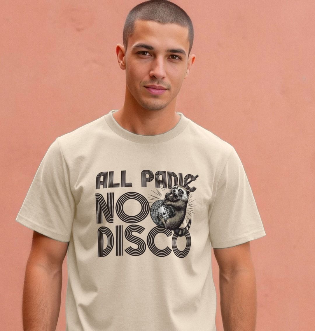 All Panic No Disco T-Shirt | Funny Racoon Tee | Shirtbox