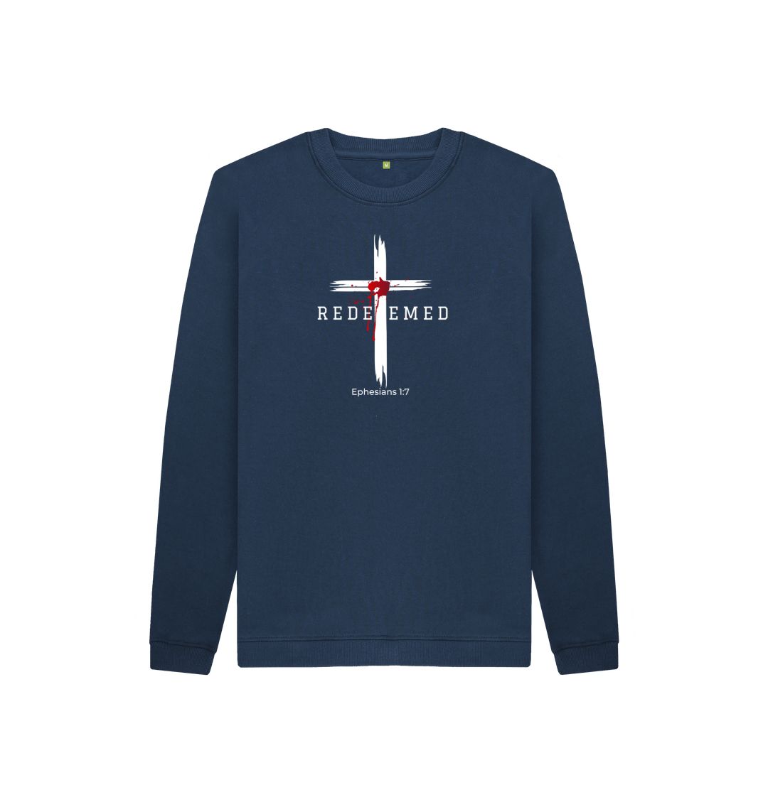 Ephesians 1:7 - Redeemed by the blood of Jesus Organic cotton Kid's Jumper & Sweatshirt
