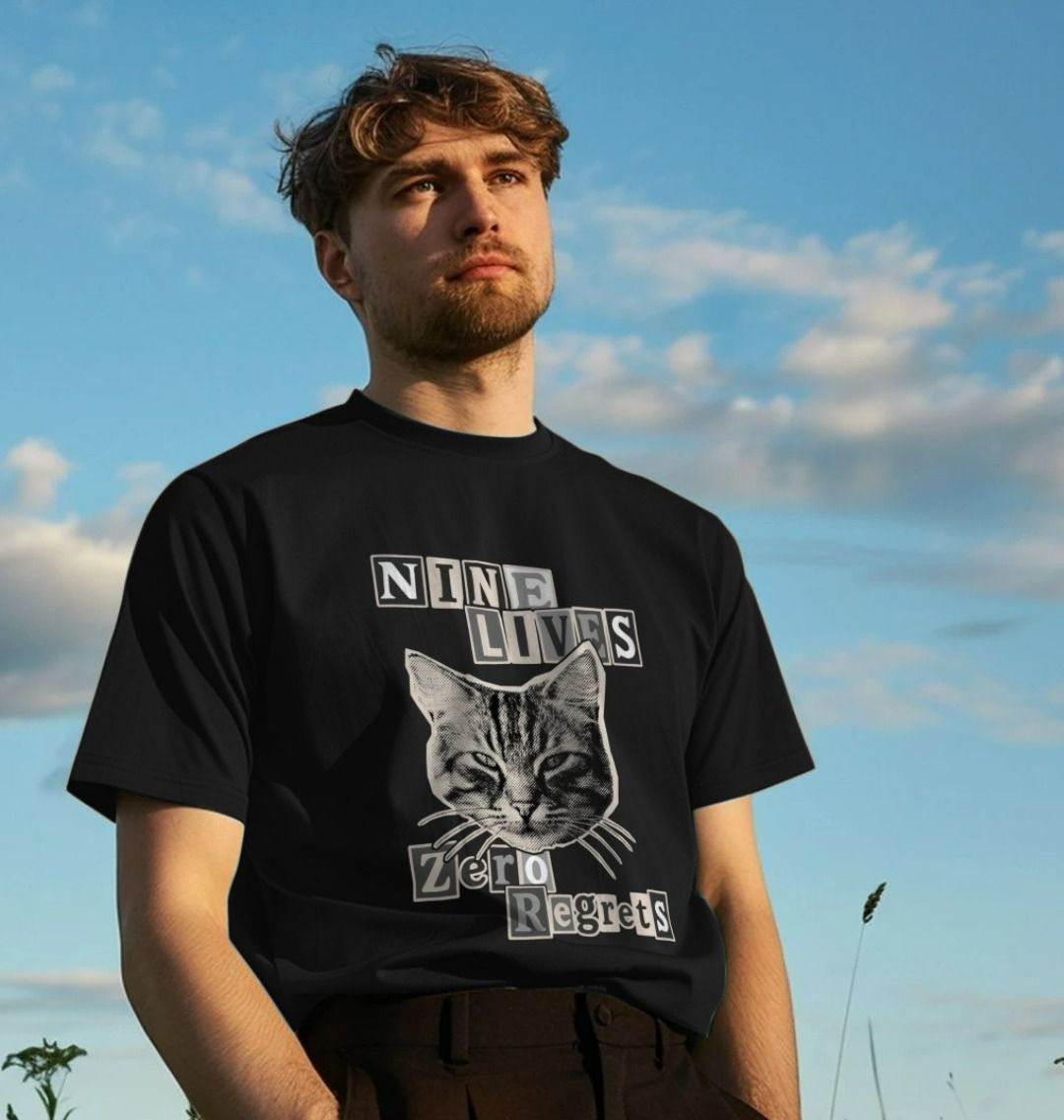 Nine Lives Zero Regrets Oversized T-Shirt
