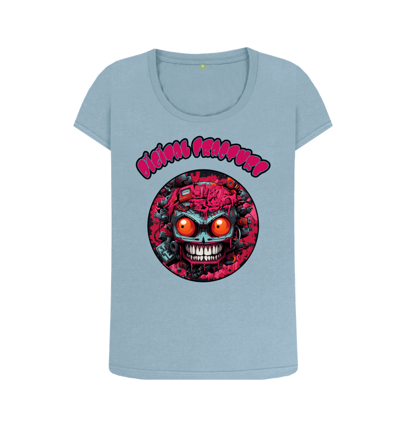 Women's Limited Edition Skull Bot Happy Head T-Shirt