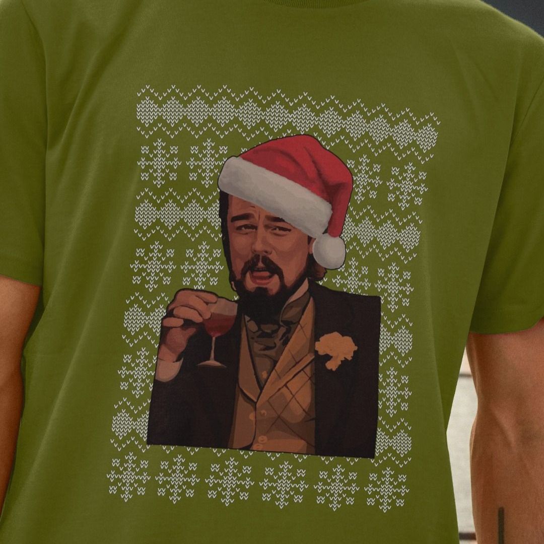 Leonardo DiCaprio Christmas T-Shirt Funny Meme Shirtbox