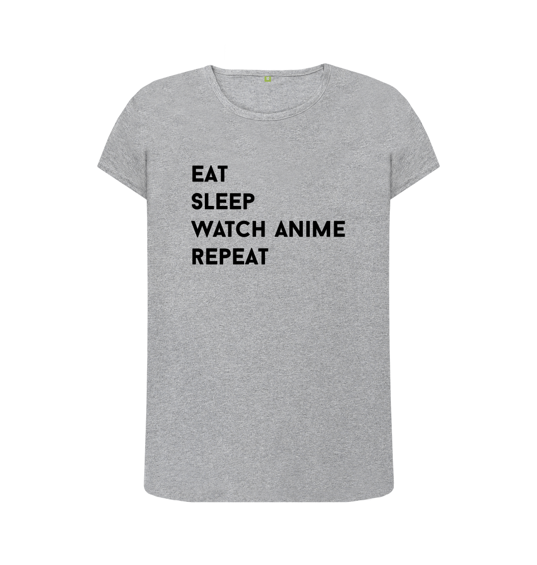 Maglietta Eat Sleep Anime Repeat, divertente idea regalo in stile manga giapponese Maglietta
