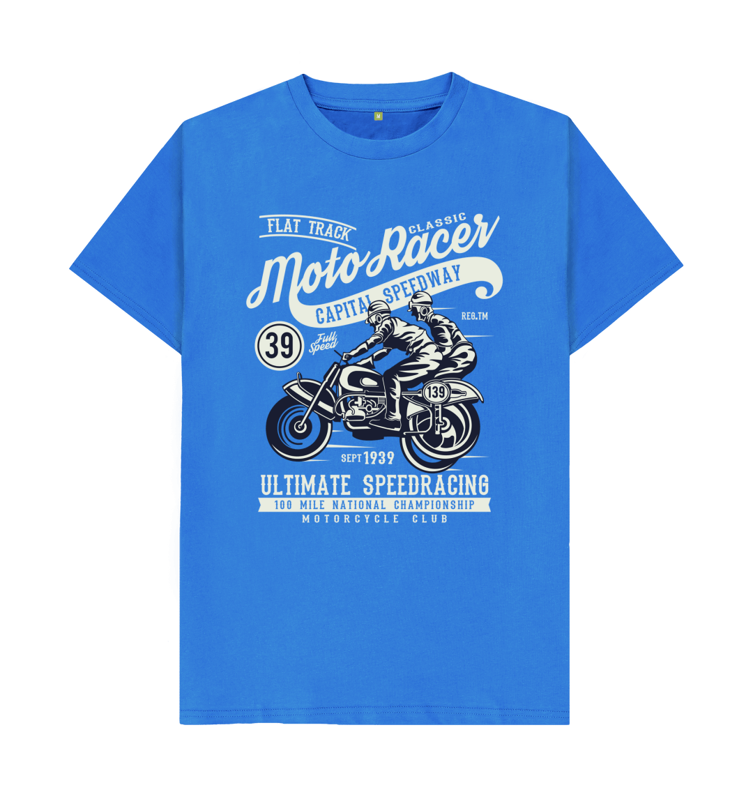 racer blue t shirt