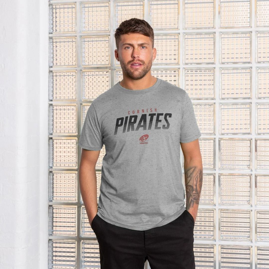 Cornish Pirates Rugby Fade T-Shirt | Official Rugby Tee | Cornish ...