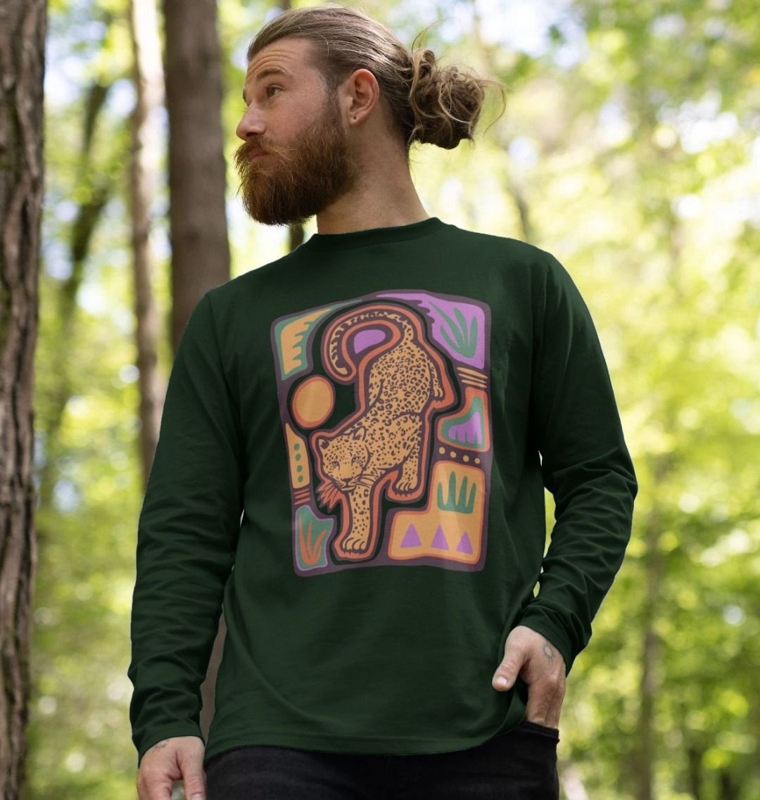 goa leopard long sleeve tshirt ロンT LGB African Leopard Men's Long Sleeve T-shirt