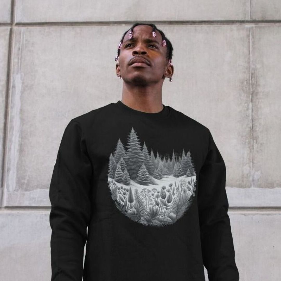 Men's Unisex Certified Organic Cotton Crew Neck Sweater Snowy