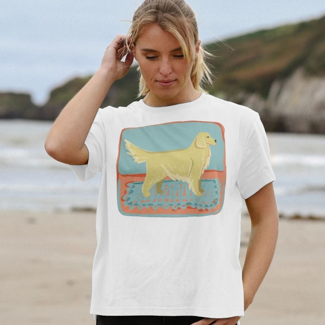 T-Shirt Humoristique Homme 'Dont Stop Retrieving' Golden Retriever - Coton Gildan - Taille Au Choix