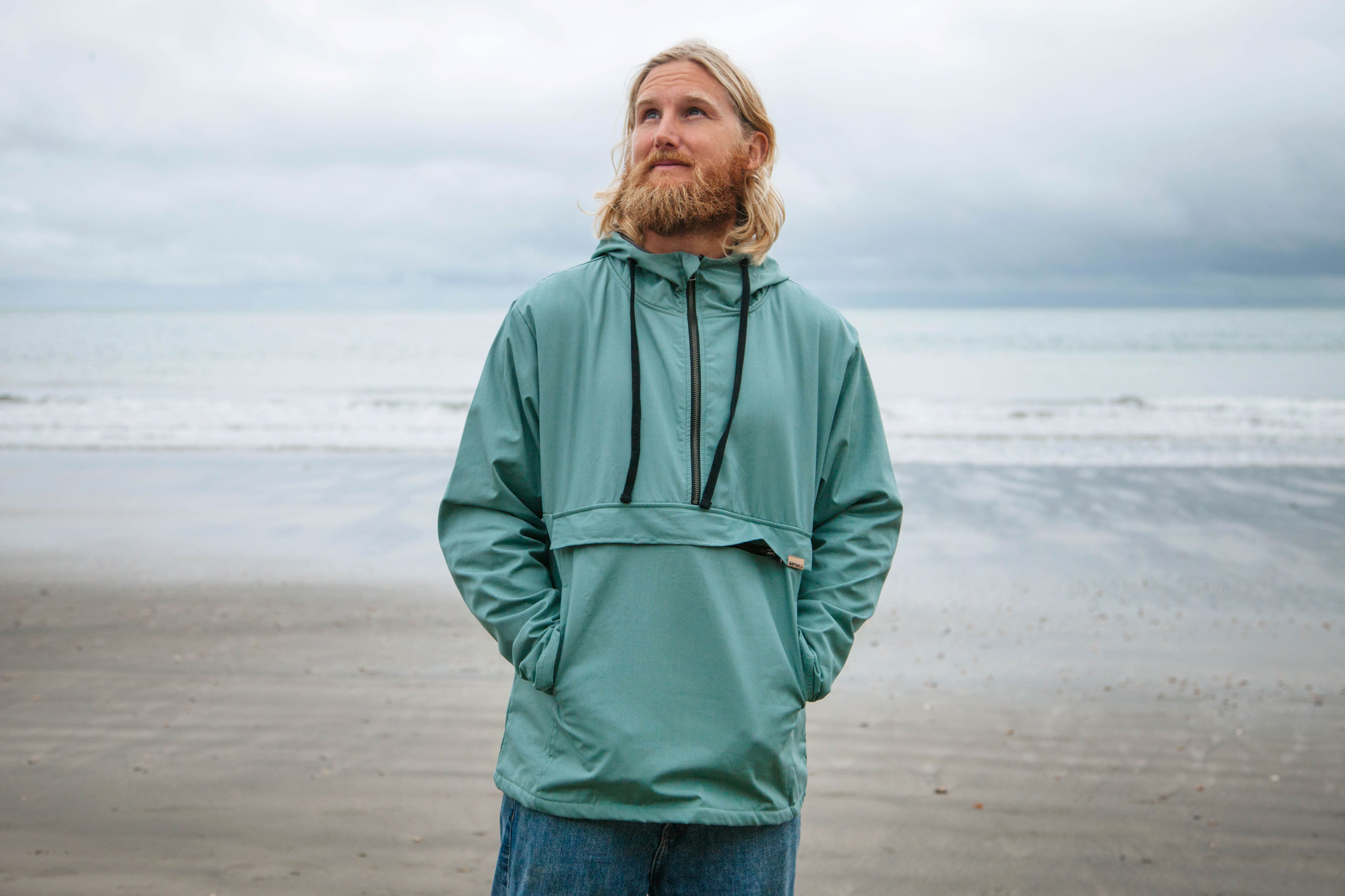 Men's Fleece Lined Smock Jacket | Half Zip Coat | Rapanui