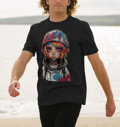 Men's Anime Painter Girl T-Shirt