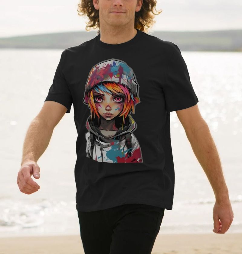 Men's Anime Painter Girl T-Shirt
