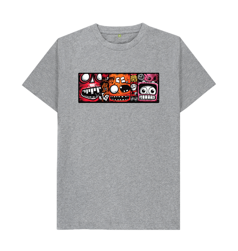 Men's Comic Strip Robot Heads T-Shirt