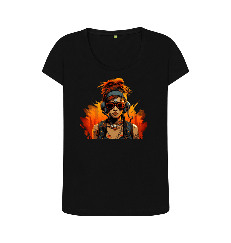 Women's Galactic Sun Cyber Girl T-Shirt