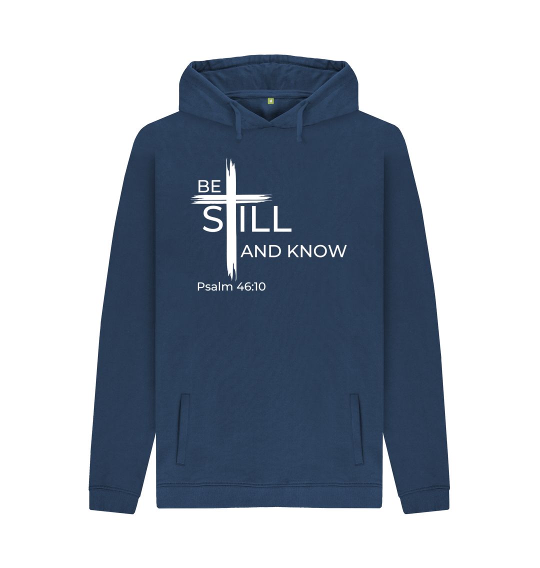 Psalm 46:10 Be still and know that I am God Organic cotton Men's Pullover Hoodie