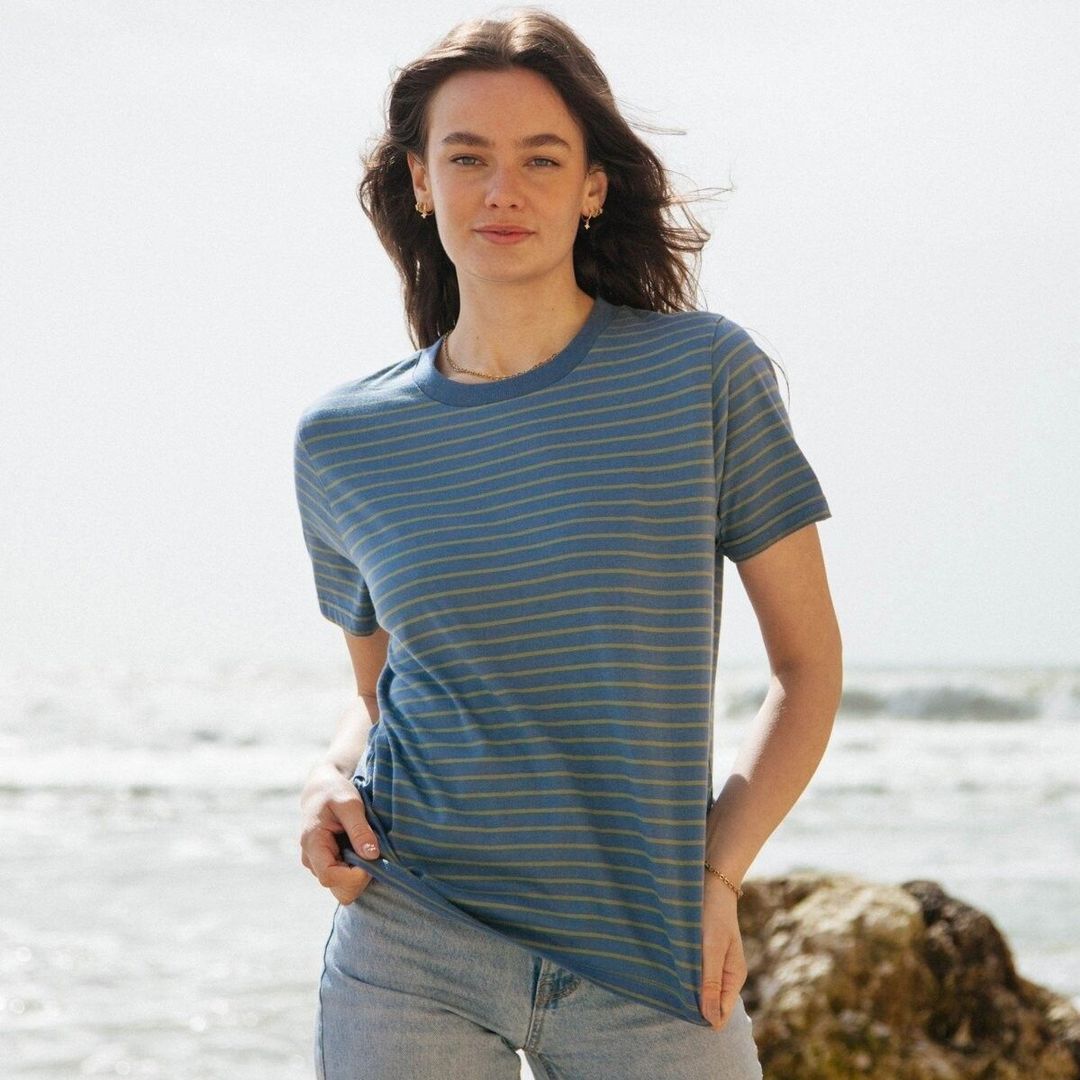 Women's Striped T-Shirt Ladies Stripe Tee Rapanui