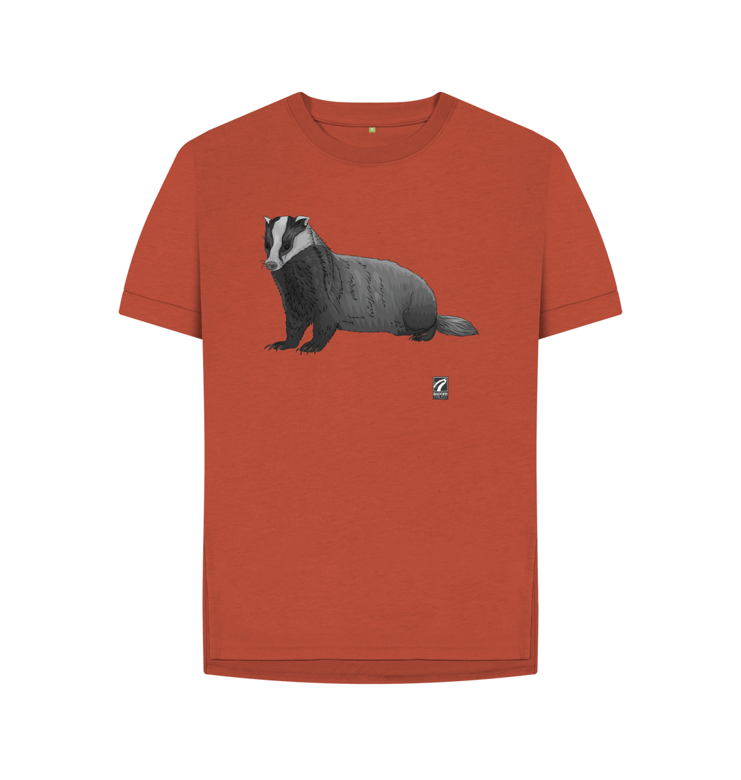 Rust Badger Badger About Women's Relaxed T-shirt
