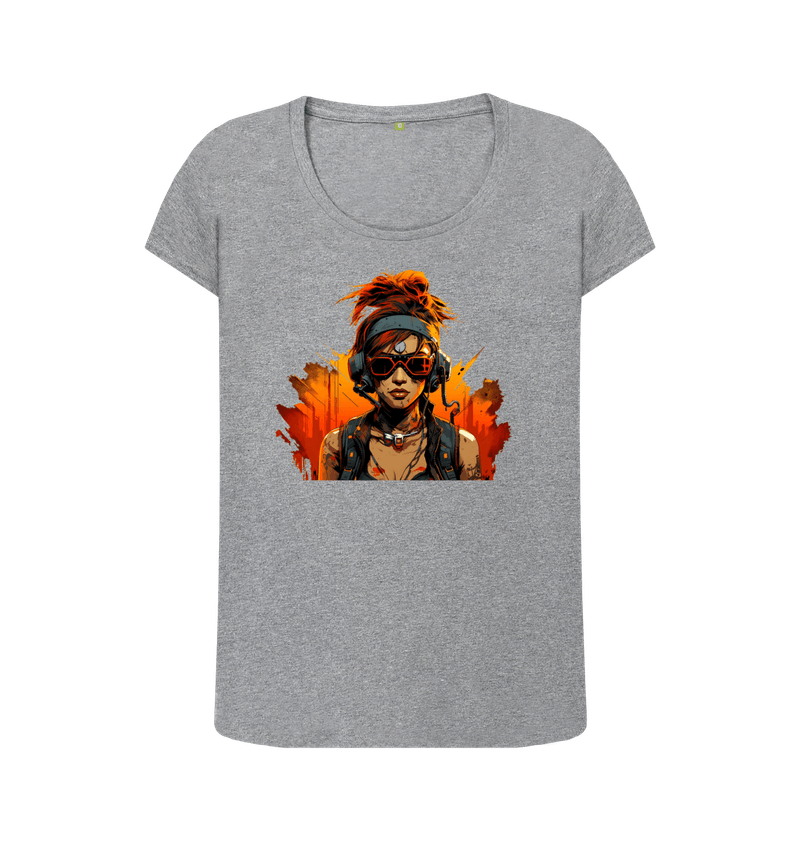 Women's Galactic Sun Cyber Girl T-Shirt