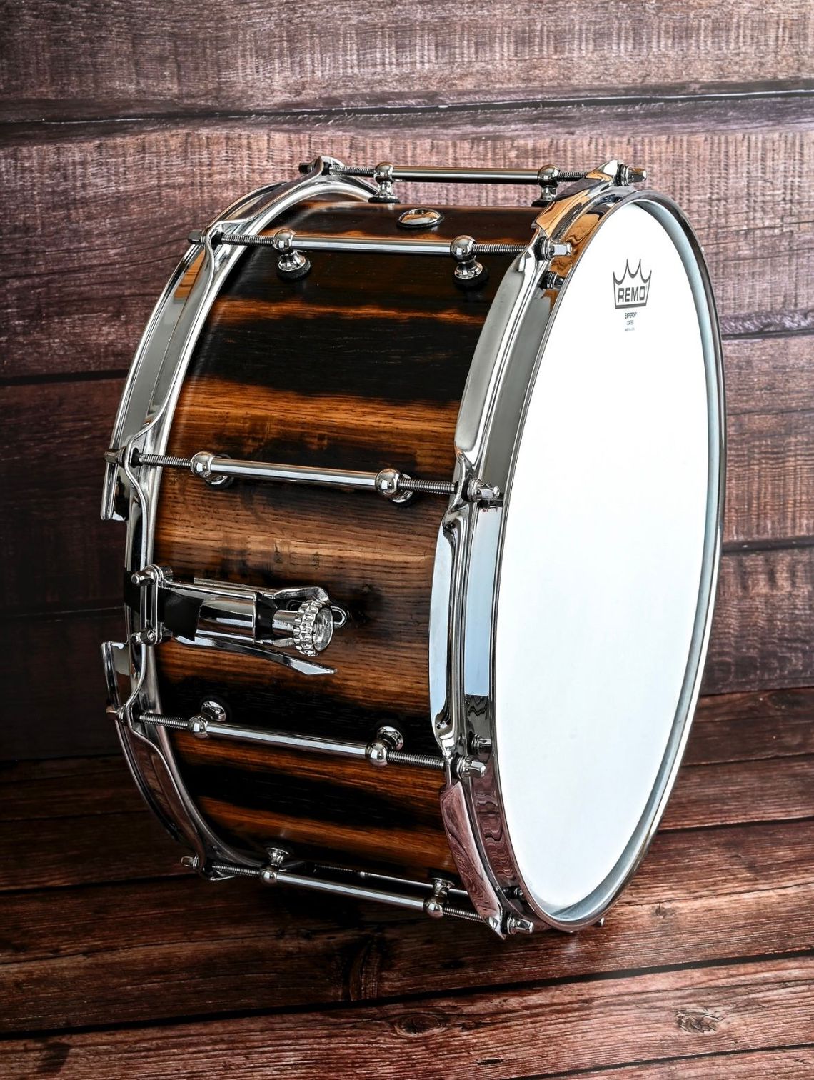 Bersoni Custom Drums Oak Bourbon Barrel snare drum 14x7