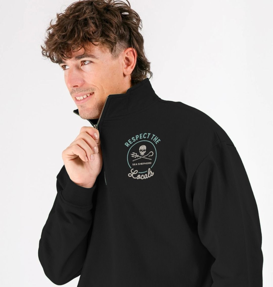 Respect The Locals Half Zip Sweatshirt